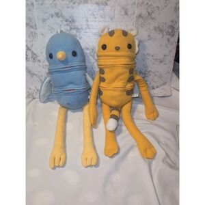 2x Clump-O-Lump Knock Knock Toys Super Rare Plush Discontinued HTF Tiger & Bird
